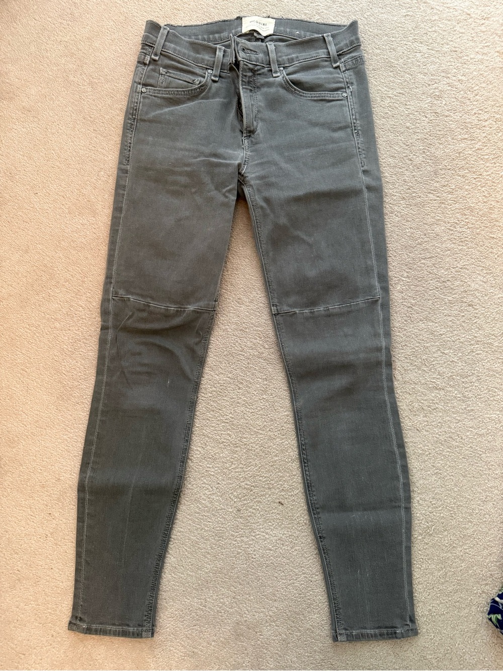 McGuire Denim Grey Cropped Skinny Jeans